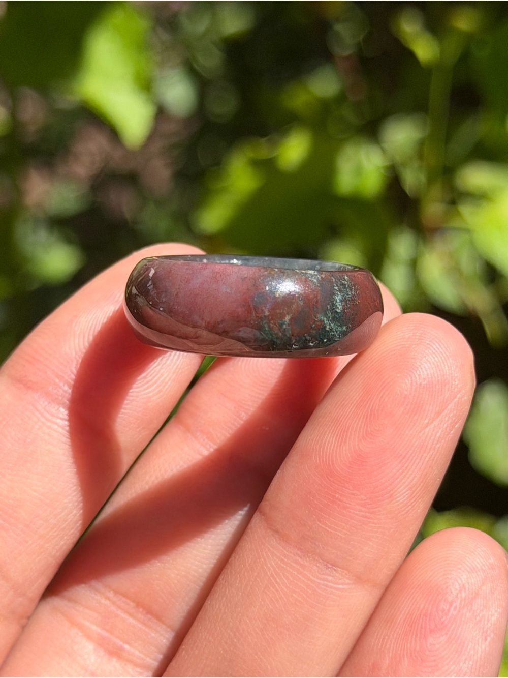 Size 7.25 red moss agate‎ ring 1854